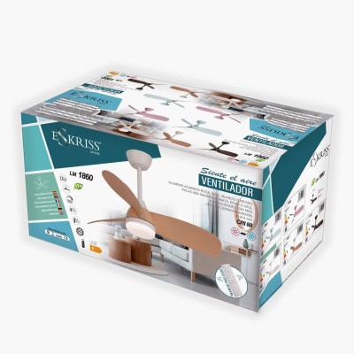 POLIZIA. 7066 LED VENTILADOR DC ROSA 91CM 3P RG 2