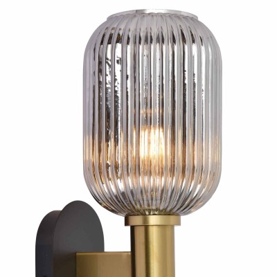 COD. 8948 APLIQUE 1L HIERRO PINTADO NEGRO Y ACERO PINTADO ORO 2