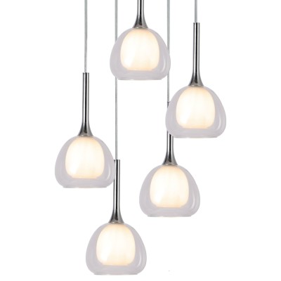 COD. 3057 LAMPARA 5L ACERO CROMADO 2