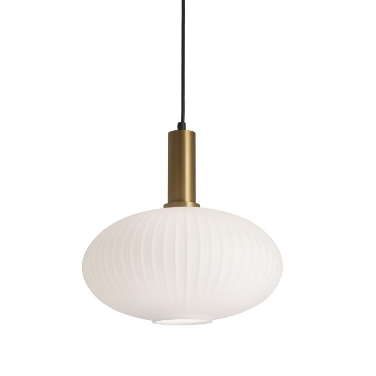 COD.9029 PENDENTE  1L.E27 30*200CM ORO+OPAL