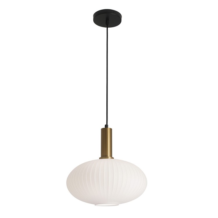 COD.9029 PENDENTE  1L.E27 30*200CM ORO+OPAL