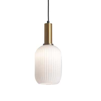 COD.9030 SUSPENSION 1L.E27 13*200CM ORO+OPAL 2