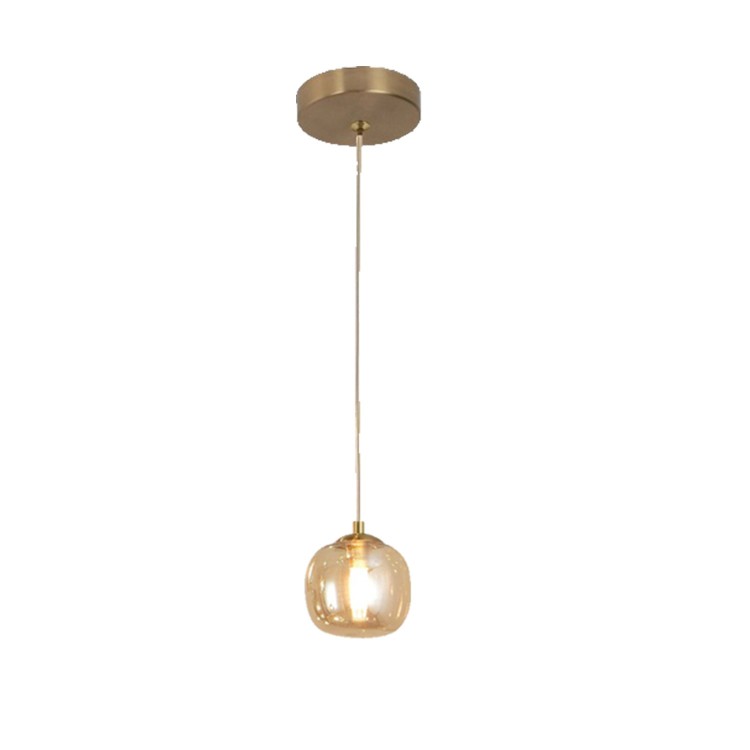 CODE 3242 SUSPENSION 1L FER ABAT-JOUR AMBRE Ø10CM