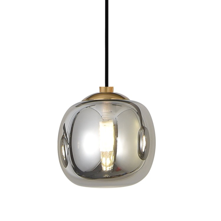 COD.3196 PINGENTE  1L HIERRO TULIPA FUMÉ Ø15CM