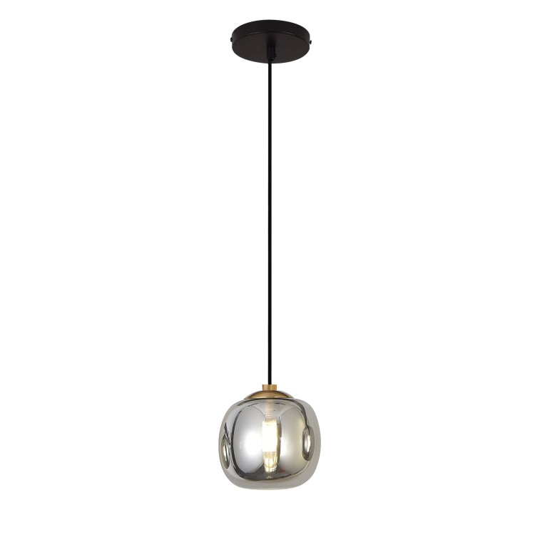 COD.3196 PINGENTE  1L HIERRO TULIPA FUMÉ Ø15CM