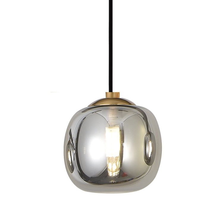 COD.3197 PINGENTE  1L HIERRO TULIPA FUMÉ Ø12CM