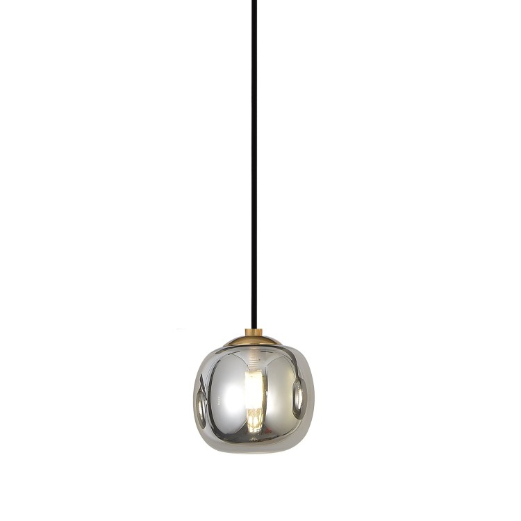 COD.3198 SUSPENSION  1L HIERRO TULIPA FUMÉ Ø10CM
