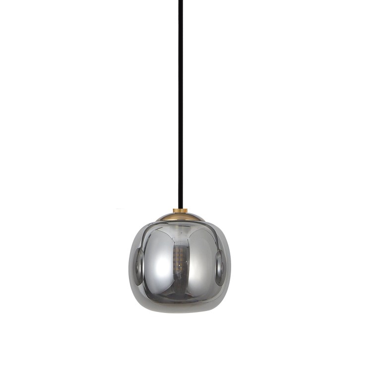 COD.3198 SUSPENSION  1L HIERRO TULIPA FUMÉ Ø10CM