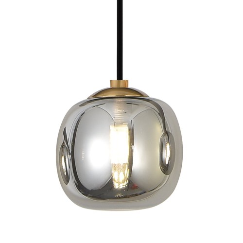COD.3198 PINGENTE 1L HIERRO TULIPA FUMÉ Ø10CM