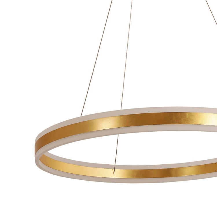 CODE. 9028 LED-LAMPE AUS METALL, ALUMINIUM UND ACRYL MIT GOLDENER OBERFLÄCHE