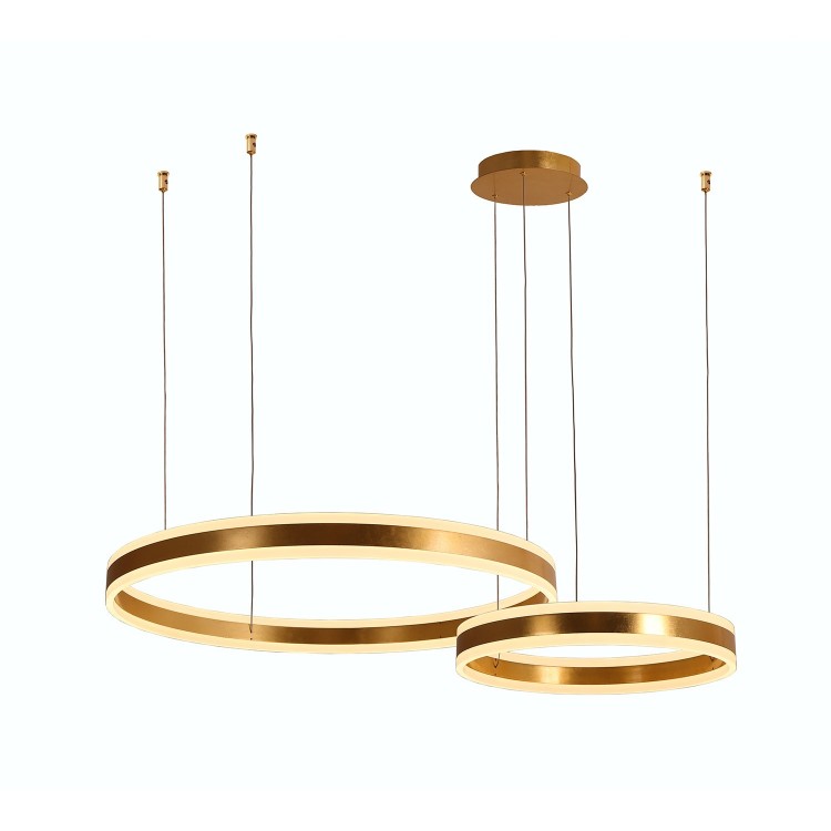 CODE. 9028 LED-LAMPE AUS METALL, ALUMINIUM UND ACRYL MIT GOLDENER OBERFLÄCHE