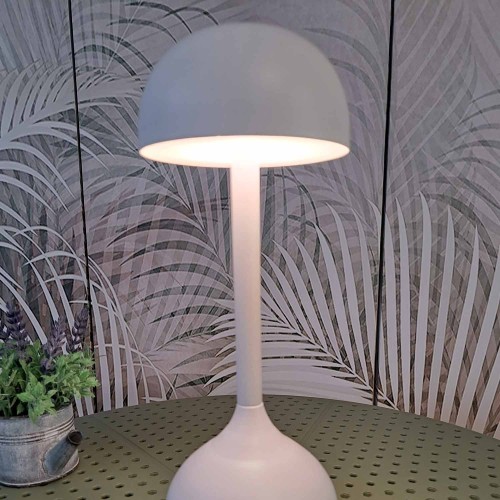 Cod. 3280-Cabled lâmpada de mesa de aço pintado branco