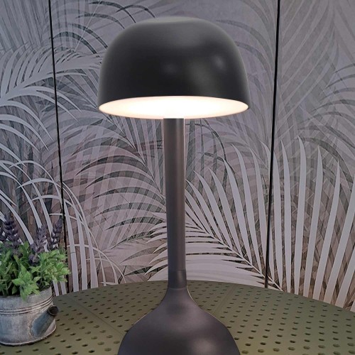 Codice. 3281-Lampa da tavolo senza filo di acciaio dipinto in nero