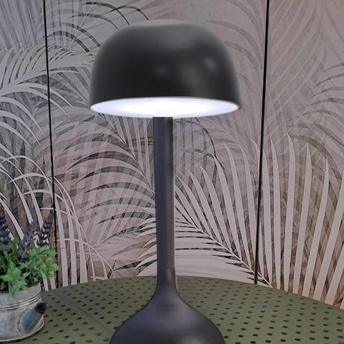 Codice. 3281-Lampa da tavolo senza filo di acciaio dipinto in nero