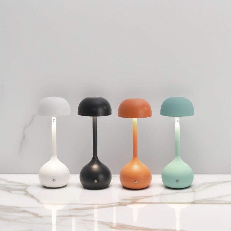 Cód. 3280-Lámpara de mesa sin cable acero pintado blanco