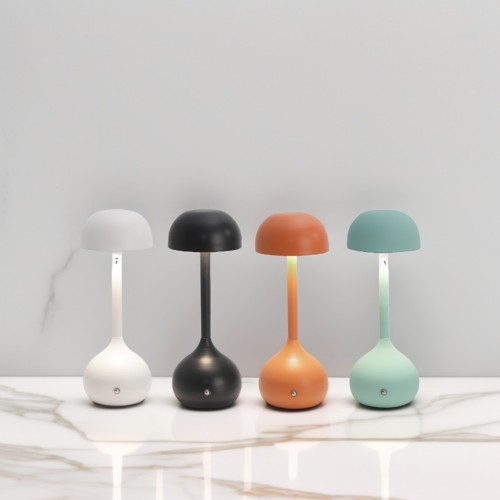 Cód. 3280-Lámpara de mesa sin cable acero pintado blanco