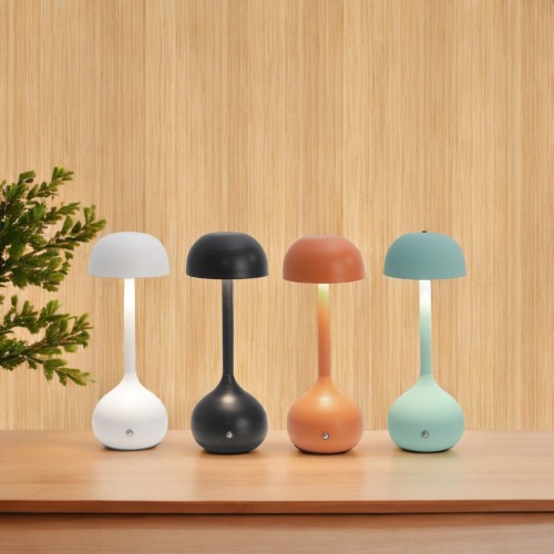 Codice. 3282-Lampa da tavolo senza fili di acciaio verniciato terracotta