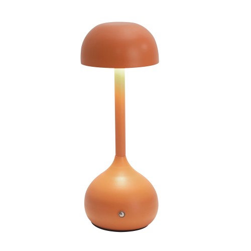 Cód. 3282-Lámpara de mesa sin cable acero pintado terracota
