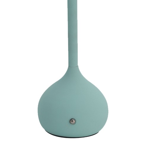 Codice 3283 - Lampada da tavolo senza fili, acciaio verniciato acquamarina