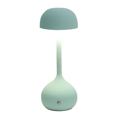 Codice 3283 - Lampada da tavolo senza fili, acciaio verniciato acquamarina
