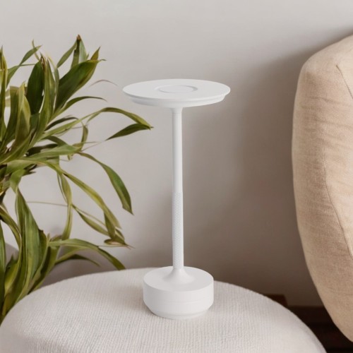 Codice. 3284-Lampa da tavolo senza fili, di acciaio bianco