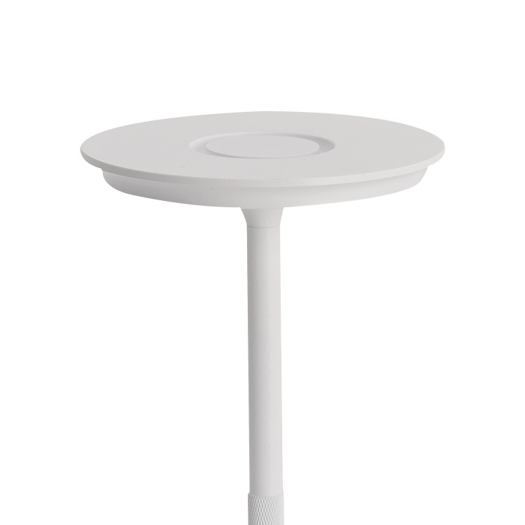 Cod. 3284-Cabled lâmpada de mesa de aço pintado branco