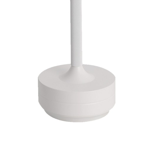 Cod. 3284-Cabled lampe de table en acier peint blanc