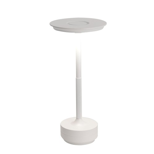 Codice. 3284-Lampa da tavolo senza fili, di acciaio bianco