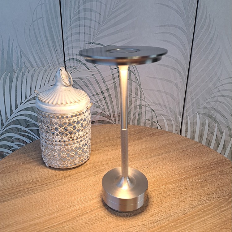 Cod. 3286-Cable lampe de table en acier peint nickel