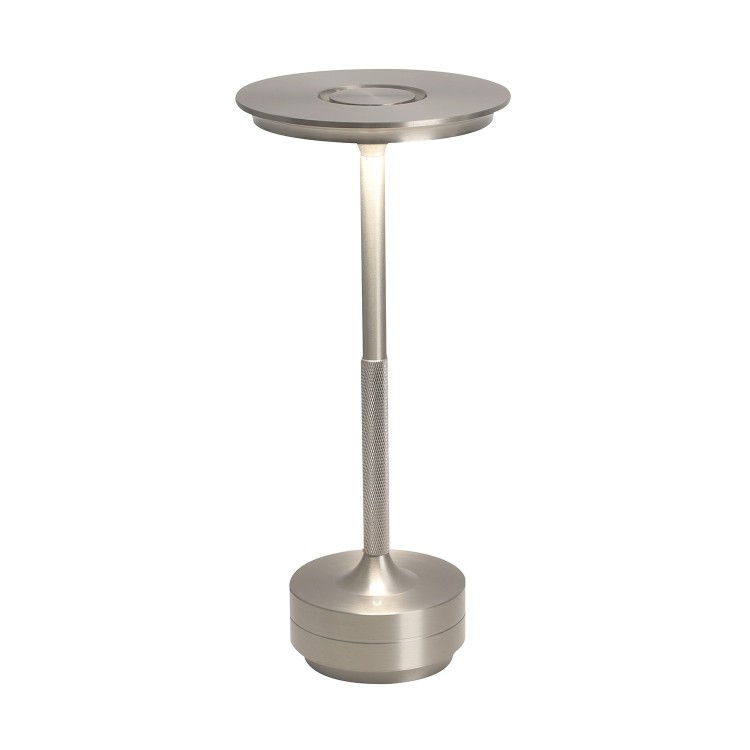 Cód. 3286-Lámpara de mesa sin cable acero pintado níquel