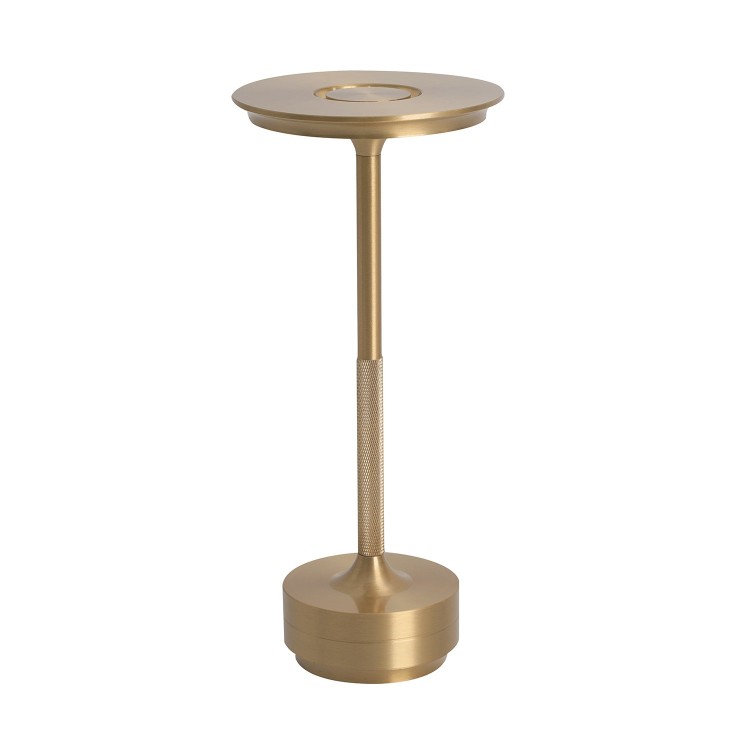 Codice. 3287-Lampa da tavolo senza fili di acciaio verniciato in oro