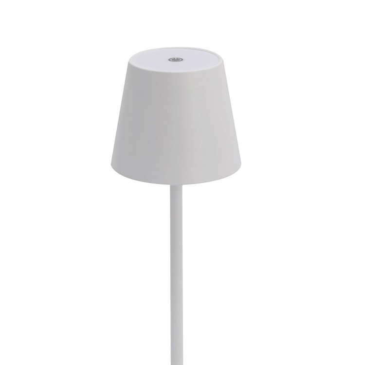 Cód. 3288-Lámpara de mesa sin cable acero pintado blanco