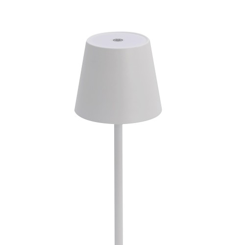 Codice. 3288-Lampa da tavolo senza fili di acciaio bianco