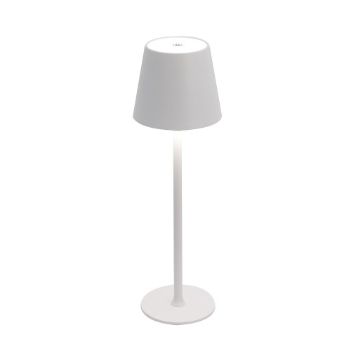 Codice. 3288-Lampa da tavolo senza fili di acciaio bianco
