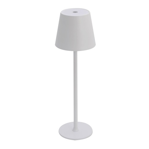 Codice. 3288-Lampa da tavolo senza fili di acciaio bianco