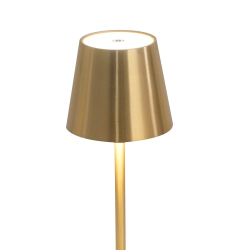 Cód. 3290-Lámpara de mesa sin cable acero pintado oro