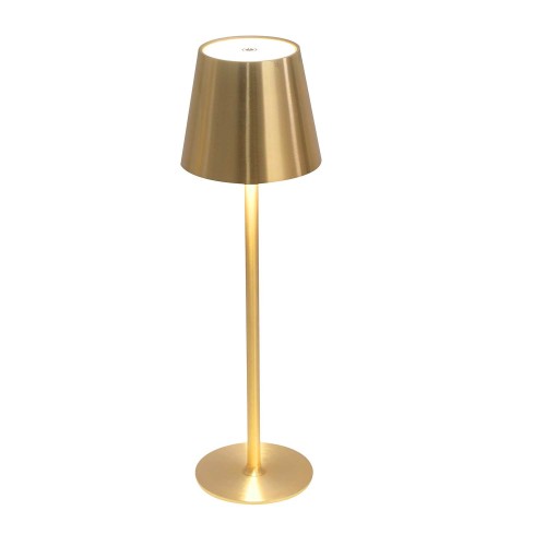 Codice. 3290-Lampa da tavolo senza fili di acciaio placcato oro