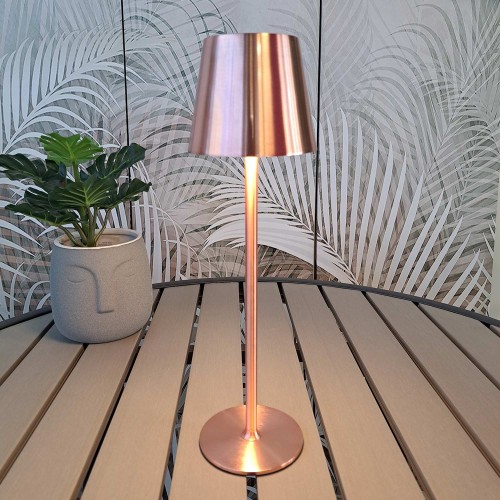 Cod. 3290-Cabled tabela lâmpada de aço pintado ouro rosa