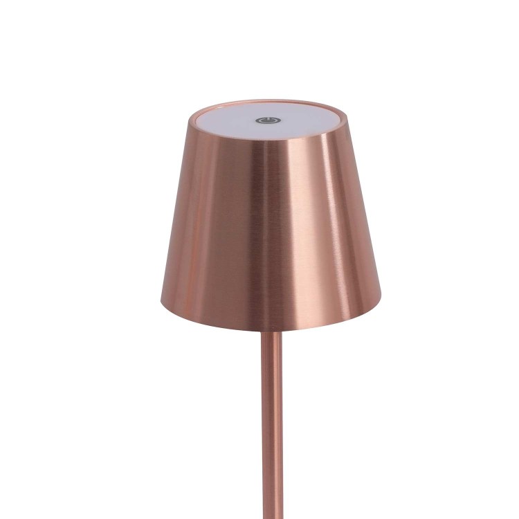 Cod. 3290-Cabled lampe de table en acier peint or rose