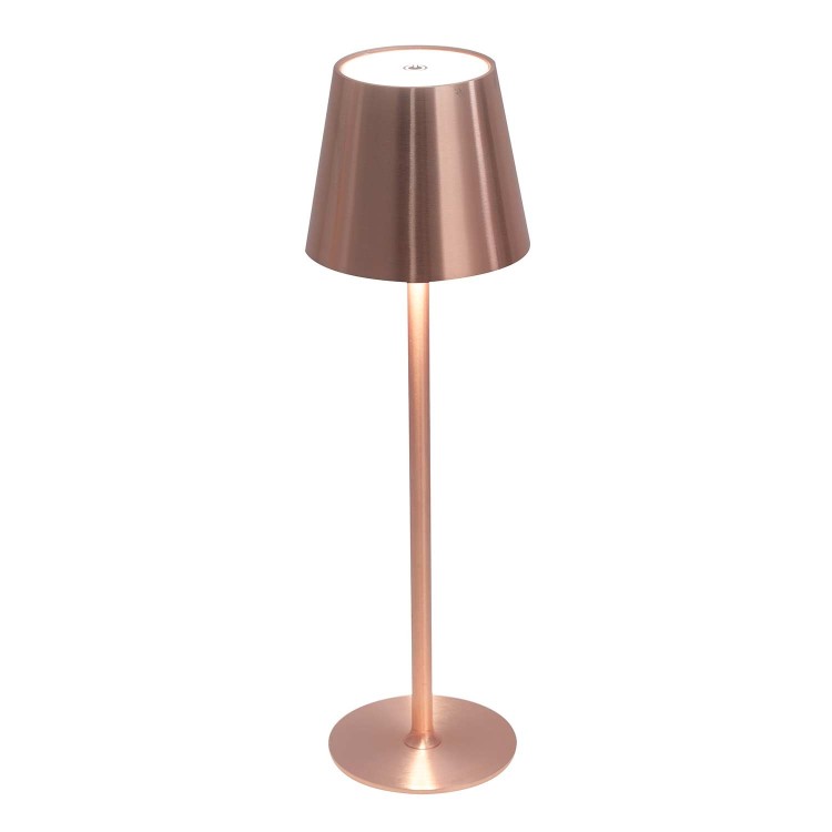 Cod. 3290-Cabled lampe de table en acier peint or rose