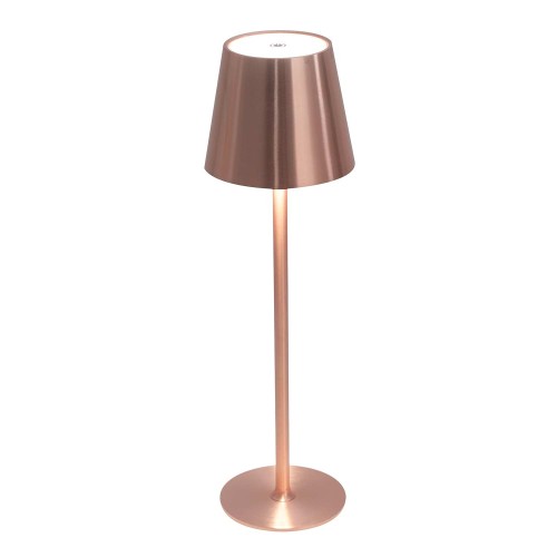 Codice. 3290-Lampa da tavolo senza fili di acciaio di colore rosa