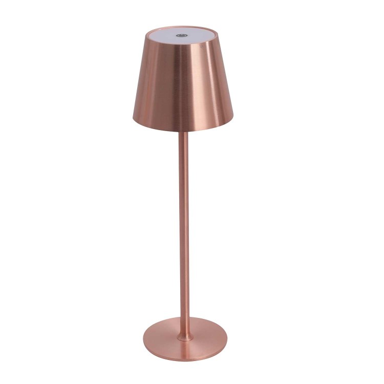 Cod. 3290-Cabled lampe de table en acier peint or rose