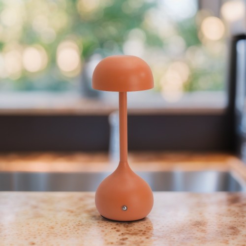 Codice. 3282-Lampa da tavolo senza fili di acciaio verniciato terracotta