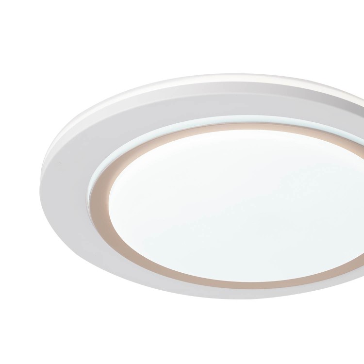 COD.9032 LED-DECKENLEUCHTE WEISS UND GOLD Ø37CM DIMMBAR 35W