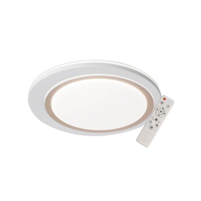 COD.9032 PLAFONIERA LED BIANCA E ORO Ø37CM REGOLABILE 35W