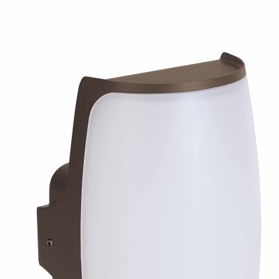 COD.47210 LED-AUSSENWANDLEUCHTE 12W MODELL ANDORRA BRAUN 2