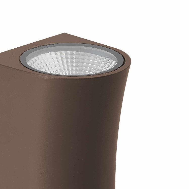 COD.47310 APLIQUE EXTERIOR LED 2x5W MODELO MALI MARRÓN