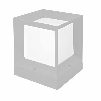 COD.45190 SOBREMURO EXTERIOR 1X100W MODELO PANAMÁ COLOR BLANCO 22x27CM