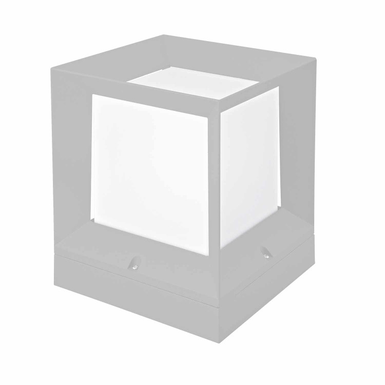 COD.45190 SOBREMURO EXTERIOR 1X100W MODELO PANAMÁ BRANCO 22X27CM