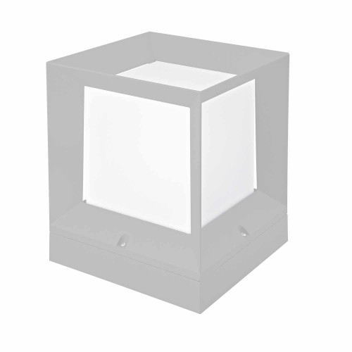 COD.45190 SOBREMURO EXTERIOR 1X100W MODELO PANAMÁ BRANCO 22X27CM